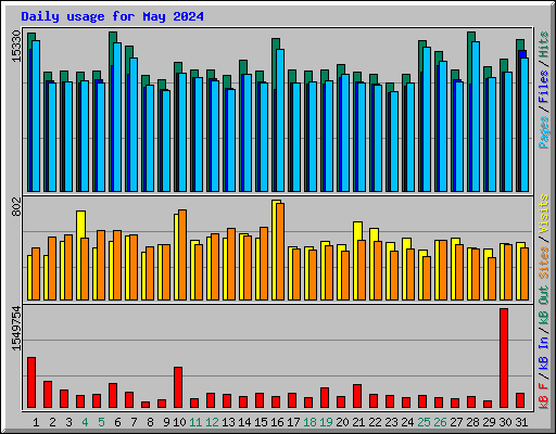 Daily usage for May 2024
