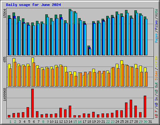 Daily usage for June 2024