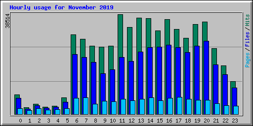 Hourly usage for November 2019