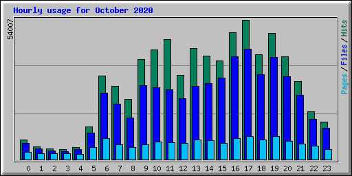 Hourly usage for October 2020