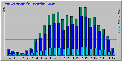 Hourly usage for December 2020