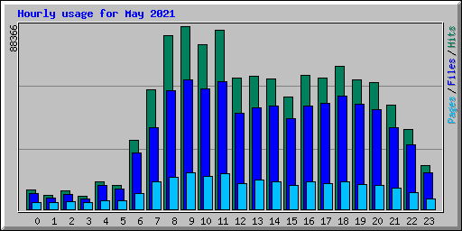 Hourly usage for May 2021