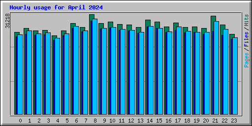 Hourly usage for April 2024