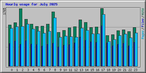 Hourly usage for July 2025