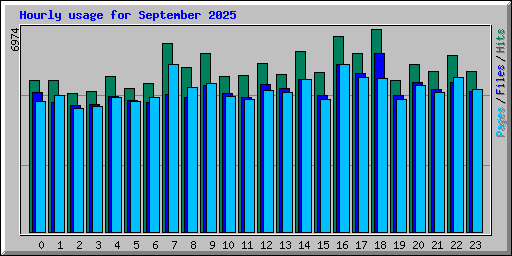 Hourly usage for September 2025