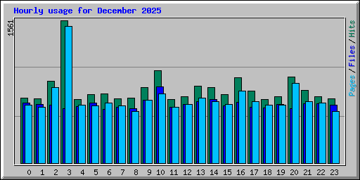 Hourly usage for December 2025